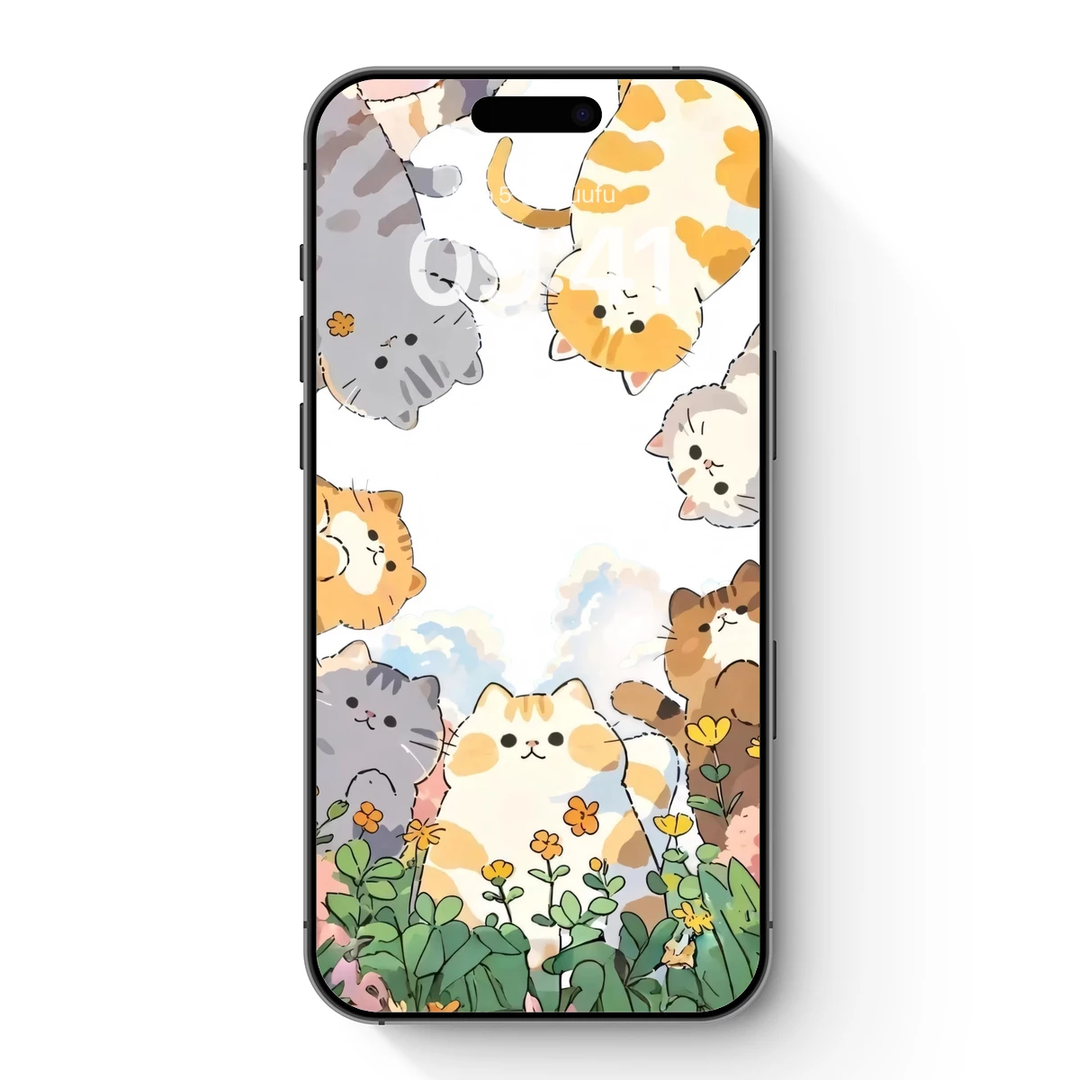 Cats in Floral Harmony: Whimsical Feline Gathering
