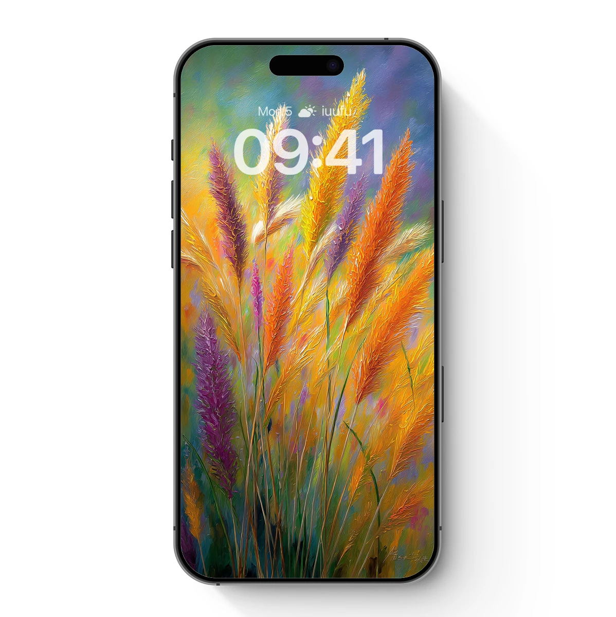 Golden Wheat Whispers: A Van Gogh-Inspired Field of Colorful Grasses
