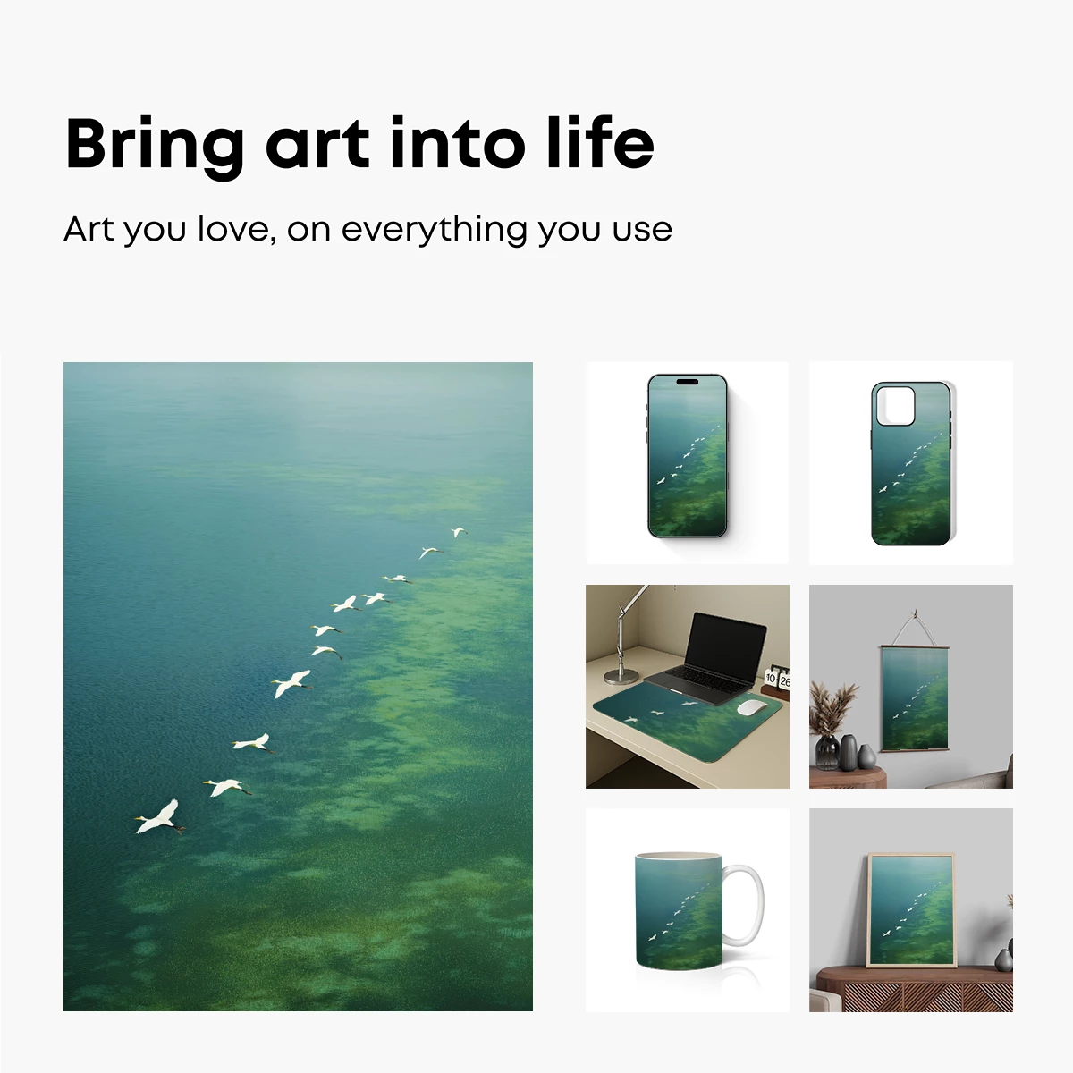 Elegant Flight Over Emerald Waters - Image 2