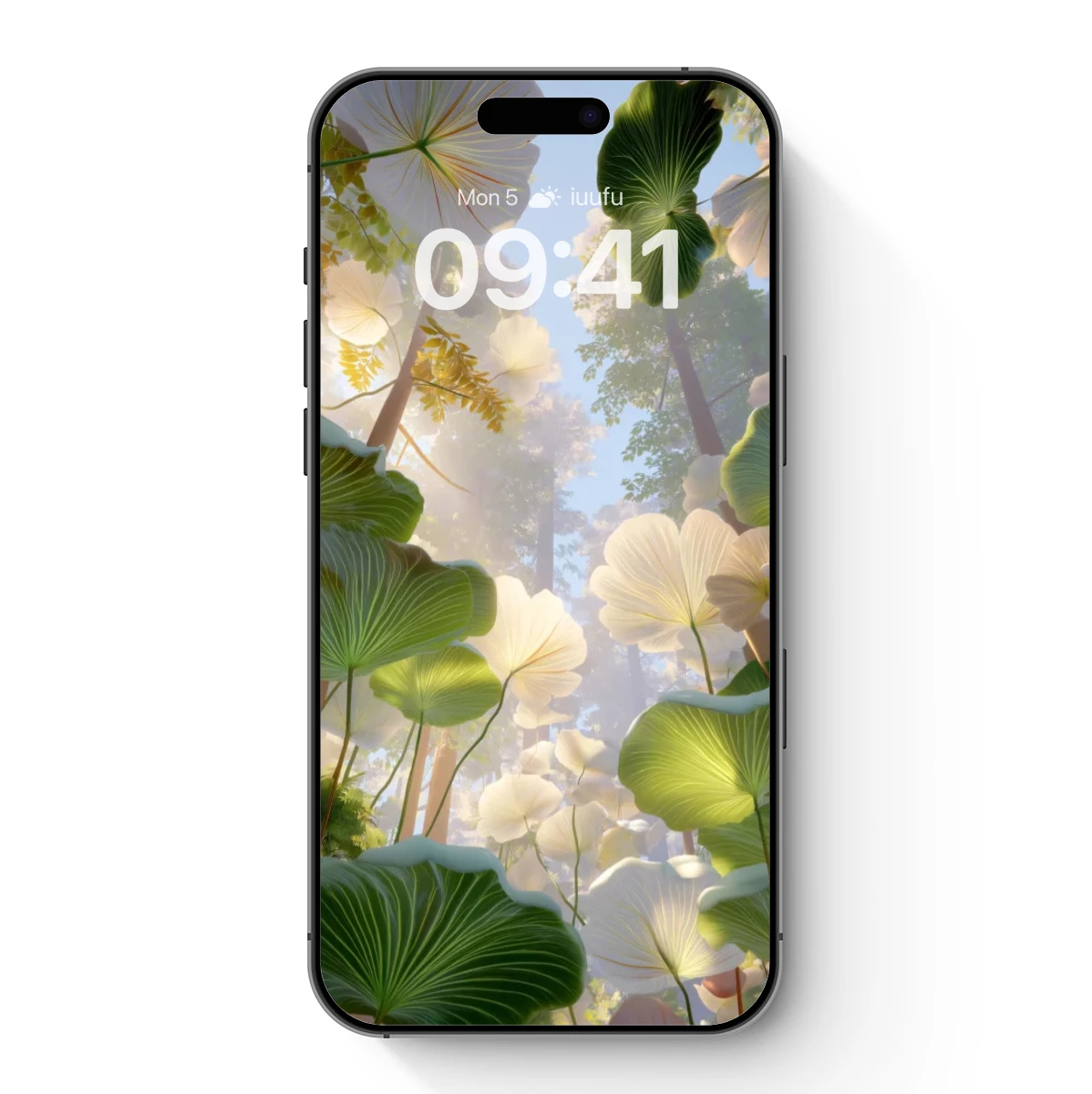 Enchanted Forest Canopy: Sunlit Serenity