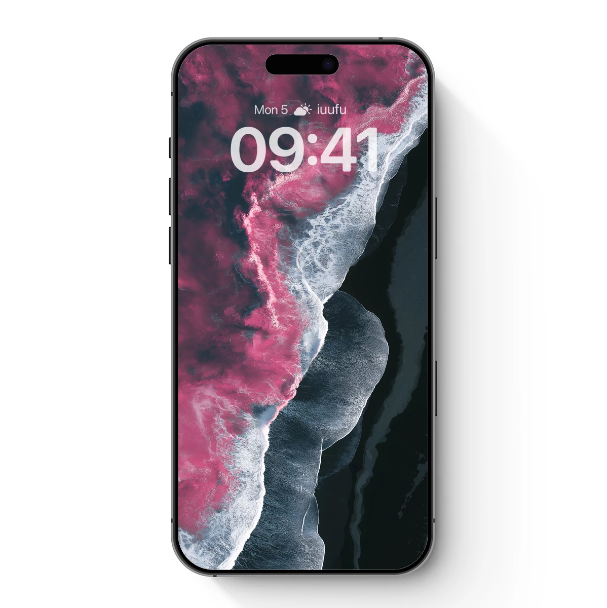 Crimson Tide: Abstract Coastal Fusion