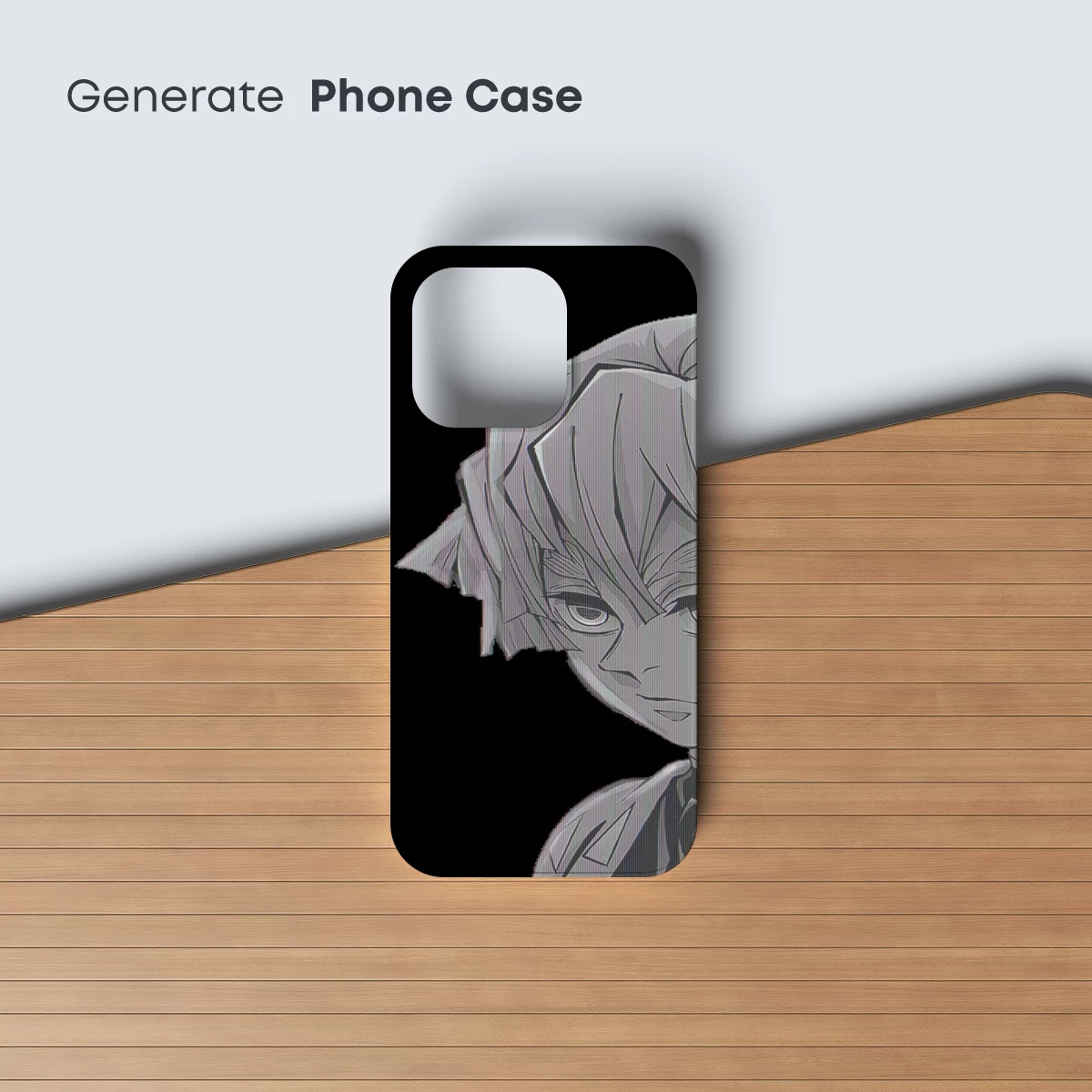 Monochrome Anime Warrior: Bold Lines and Intense Gaze - Image 3