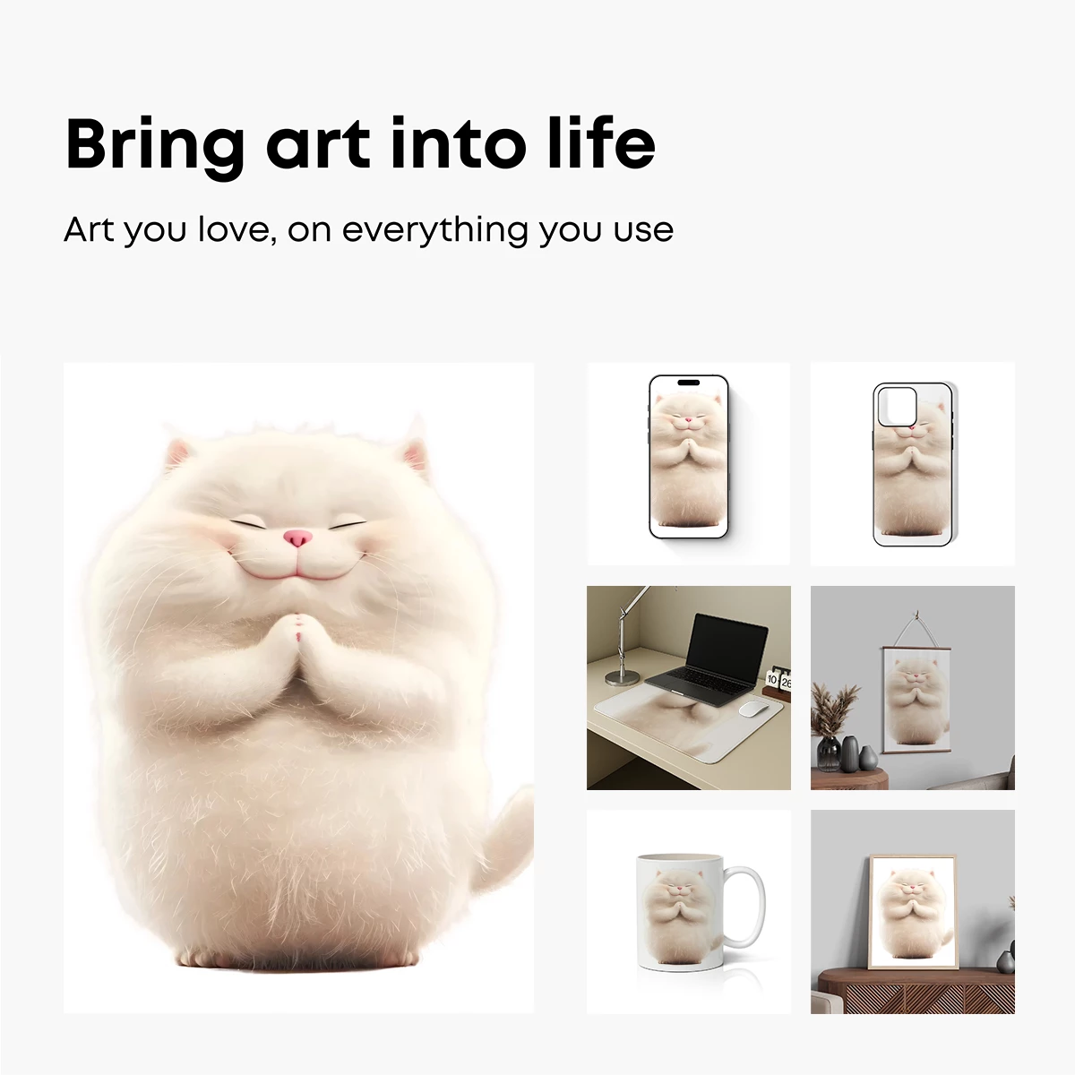 Fluffy Zen Cat: Meditative Whiskers in Harmony - Image 2