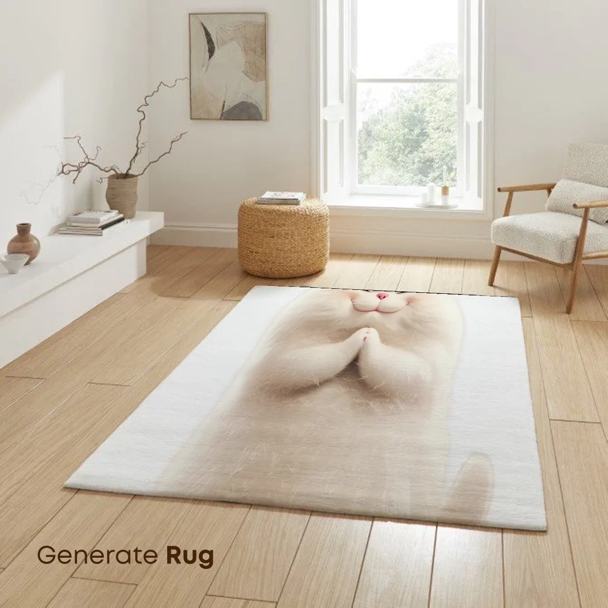 Fluffy Zen Cat: Meditative Whiskers in Harmony - Image 6