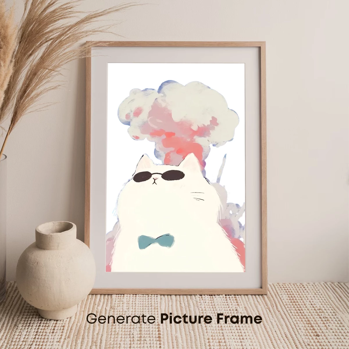 Chill Cat with Sunglasses: A Whimsical Smoke Cloud Adventure - Image 7