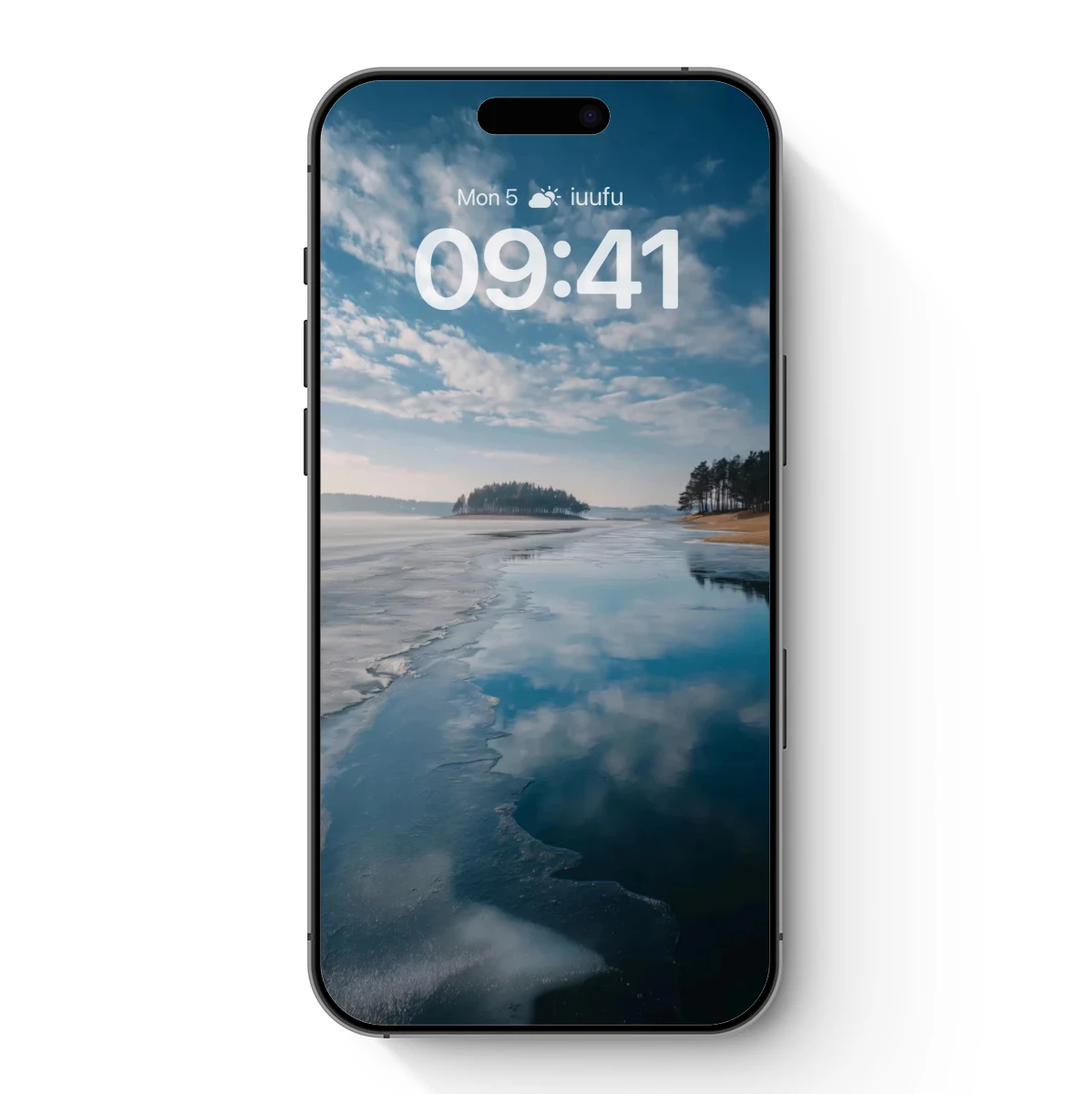 Frozen Lake Reflections at Dawn