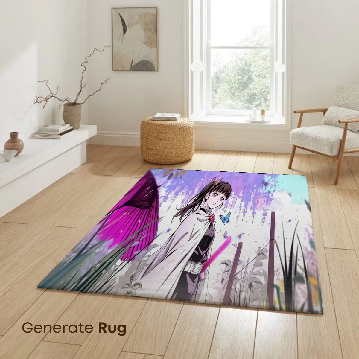 Enchanted Garden Whispers: Anime Girl with Parasol - Image 6