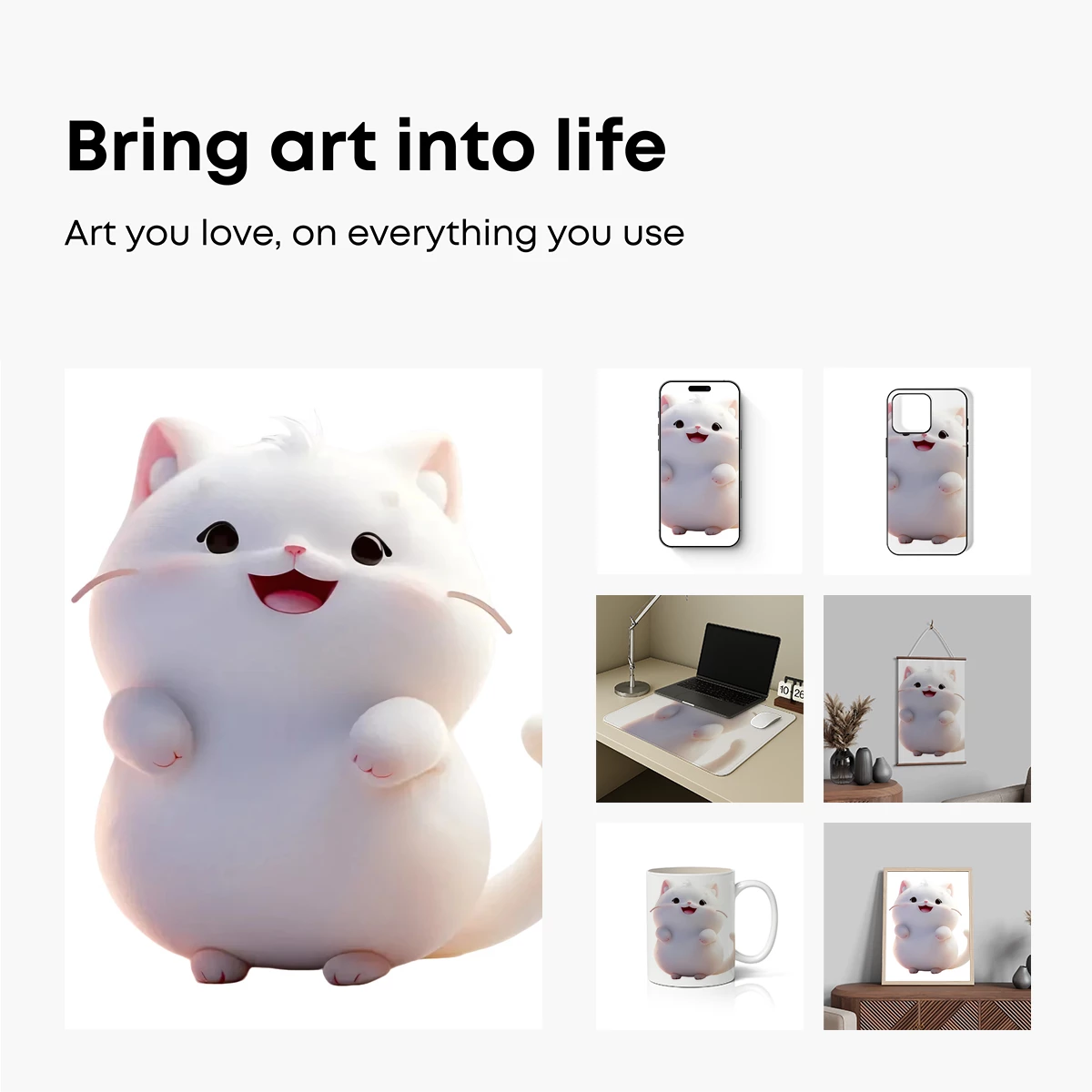 Chubby Cat Bliss: Whimsical Cartoon Charm - Image 2