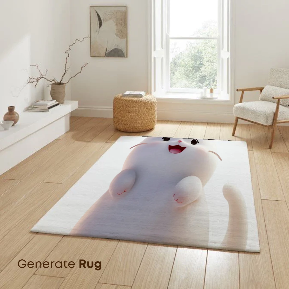 Chubby Cat Bliss: Whimsical Cartoon Charm - Image 6