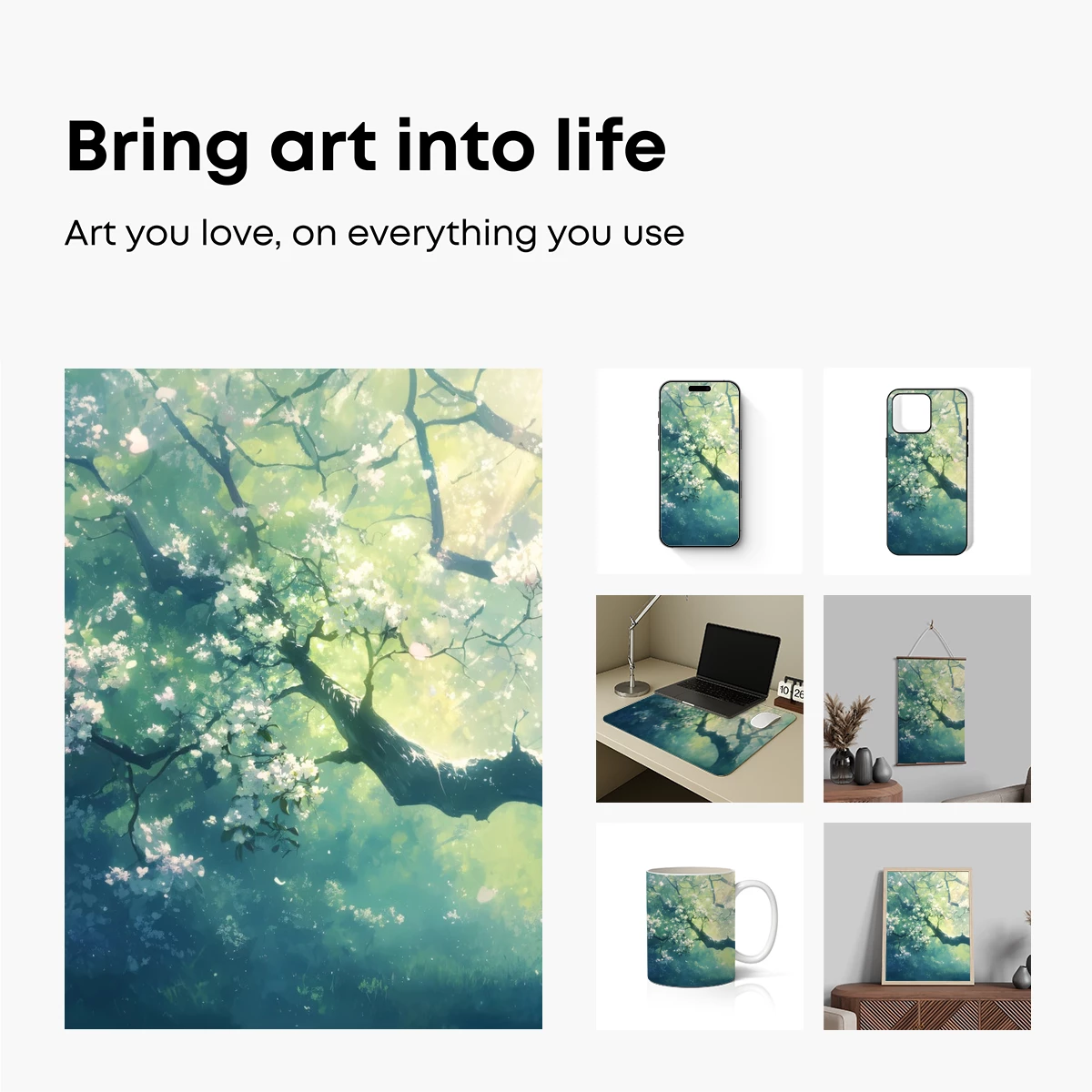 Enchanted Cherry Blossom Canopy in Ethereal Light - Image 2