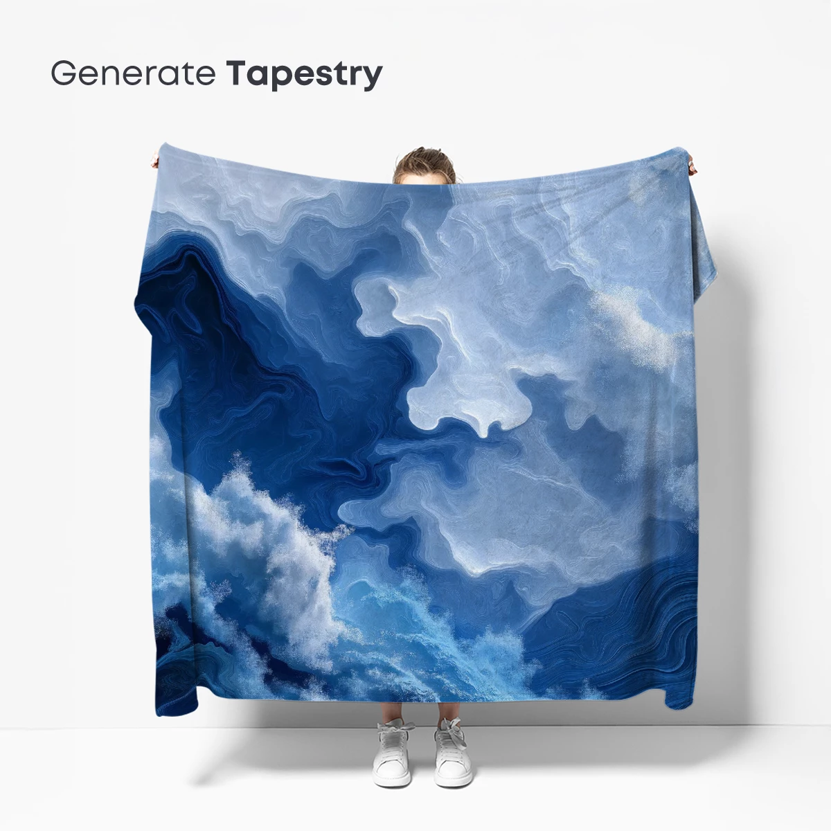 Ethereal Blue Abyss: A Surreal Cloudscape of Depth and Motion - Image 5