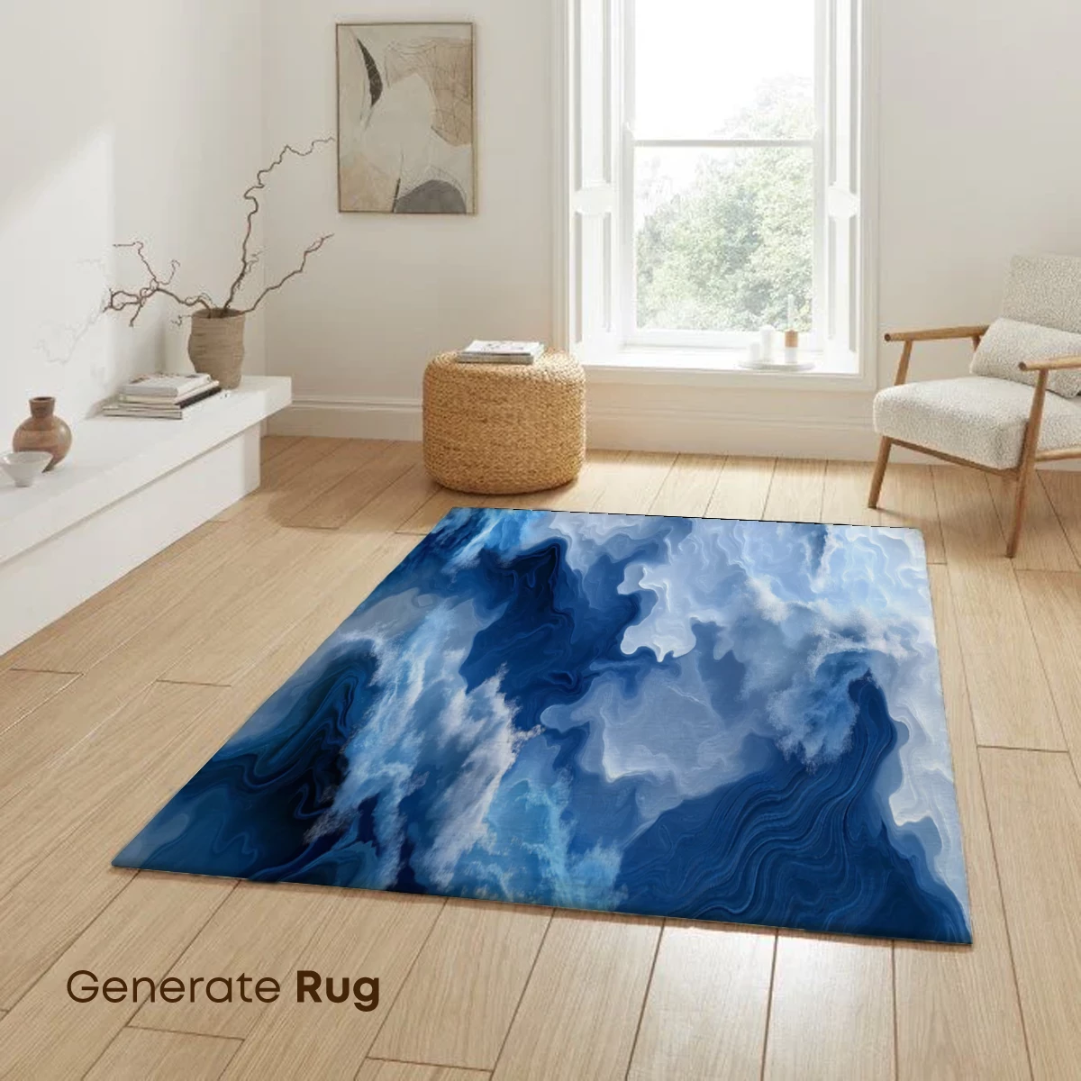 Ethereal Blue Abyss: A Surreal Cloudscape of Depth and Motion - Image 6