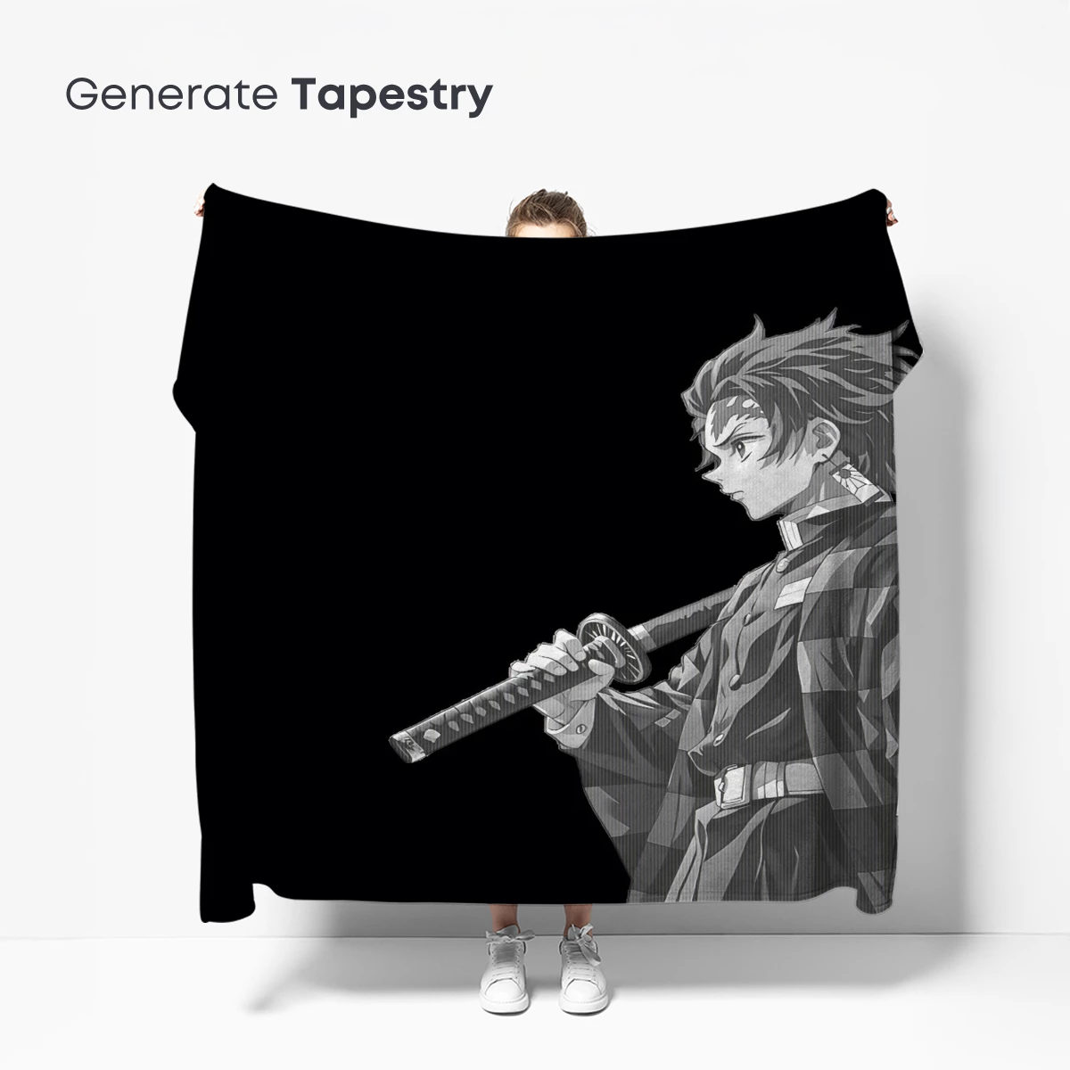 Samurai Spirit: Geometric Elegance in Monochrome - Image 5