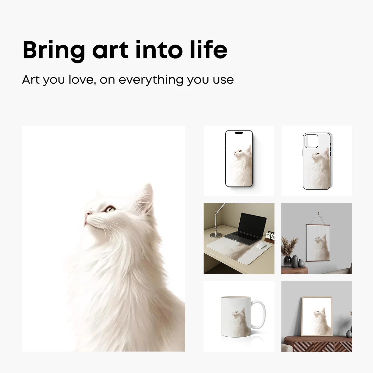 Ethereal White Cat: Whiskers of Serenity - Image 2