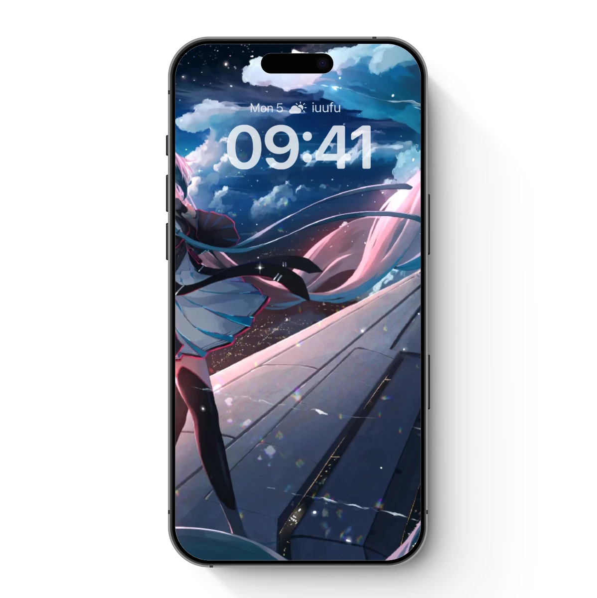 Miku in the Sky: Aetherial Symphony of Light and Motion