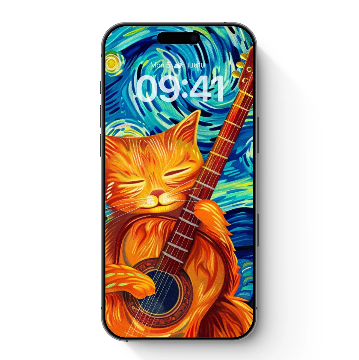 Feline Virtuoso: Van Gogh's Starry Night Reimagined