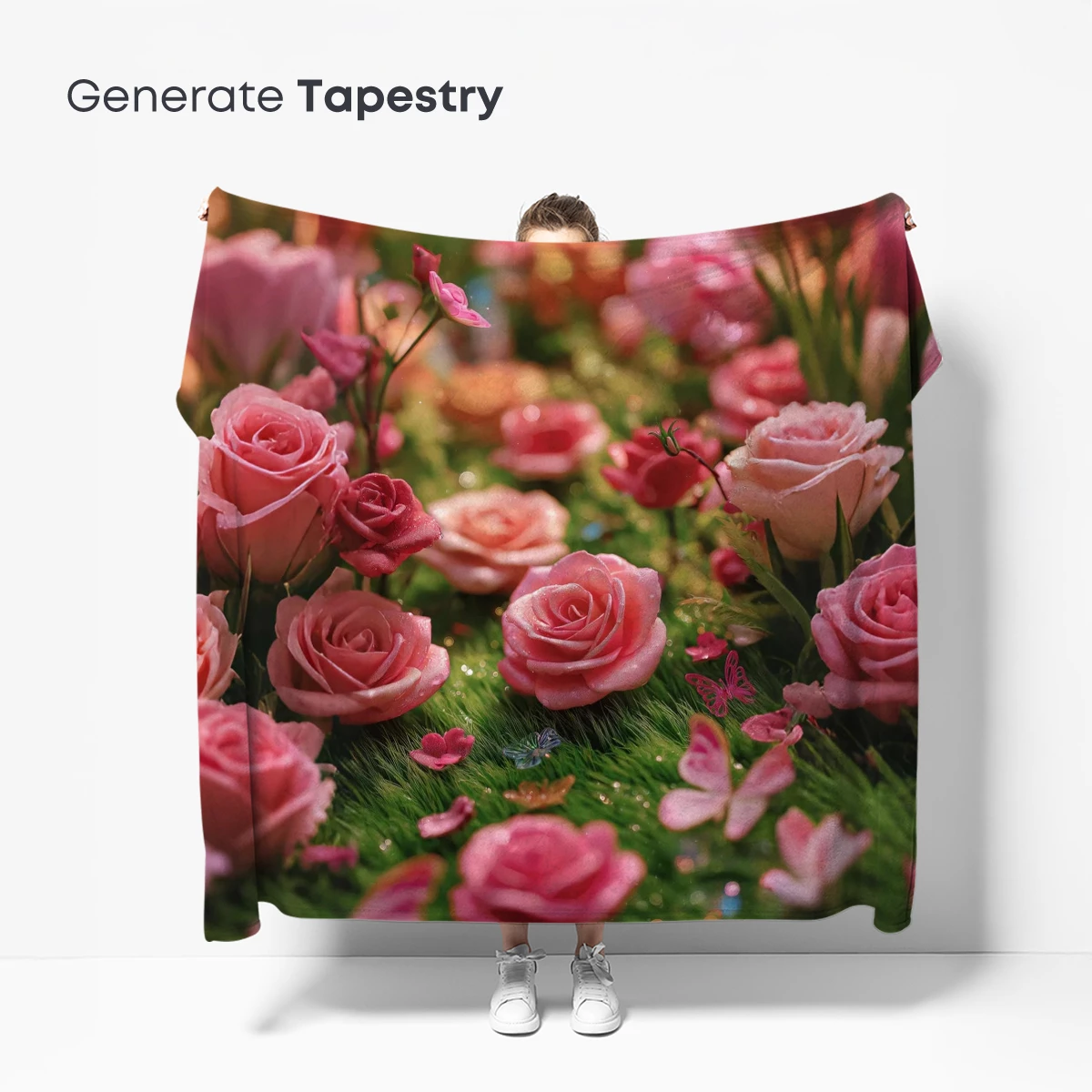 Dreamlike Rose Garden in Soft Pink Hues - Image 5