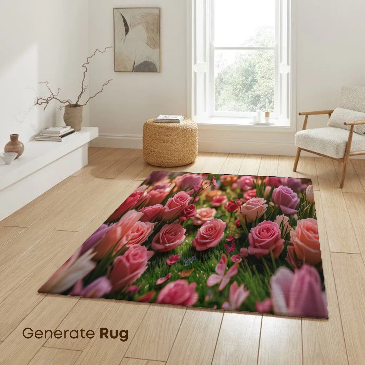 Dreamlike Rose Garden in Soft Pink Hues - Image 6