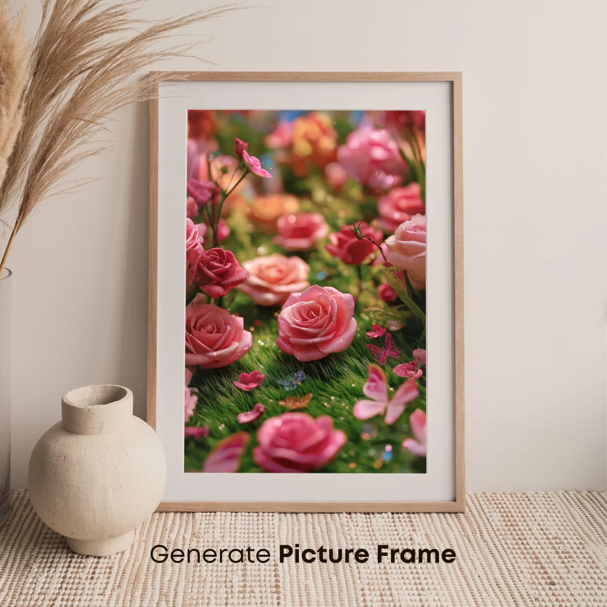Dreamlike Rose Garden in Soft Pink Hues - Image 7