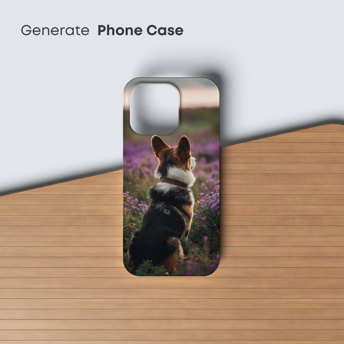 Corgi in a Sea of Purple Flowers - Image 3