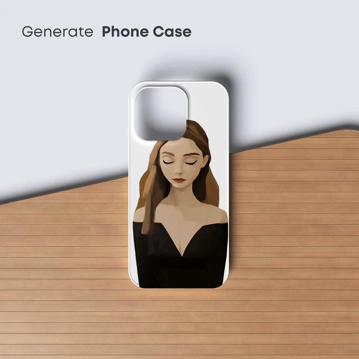 Elegant Serenity: Digital Portrait in Black Velvet - Image 3