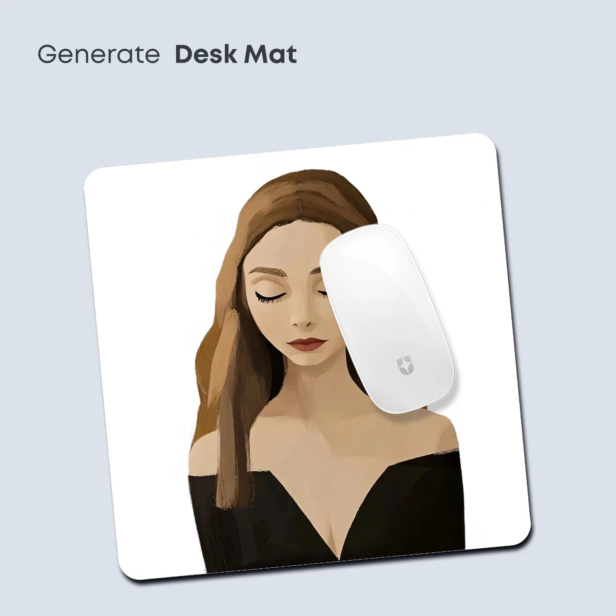 Elegant Serenity: Digital Portrait in Black Velvet - Image 4