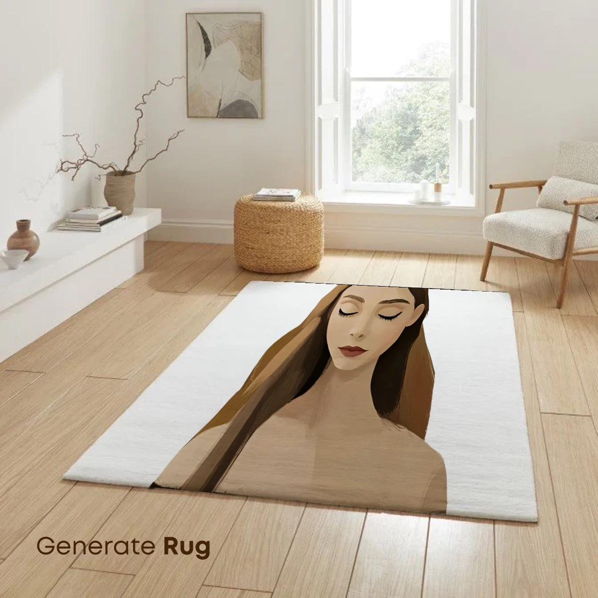 Elegant Serenity: Digital Portrait in Black Velvet - Image 6