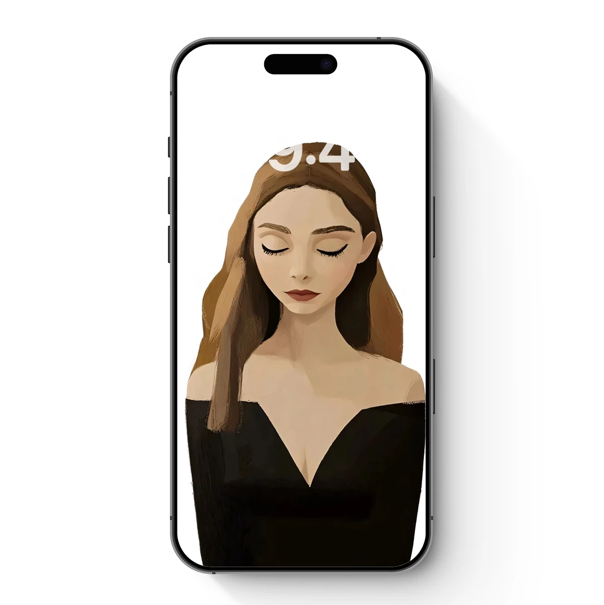 Elegant Serenity: Digital Portrait in Black Velvet