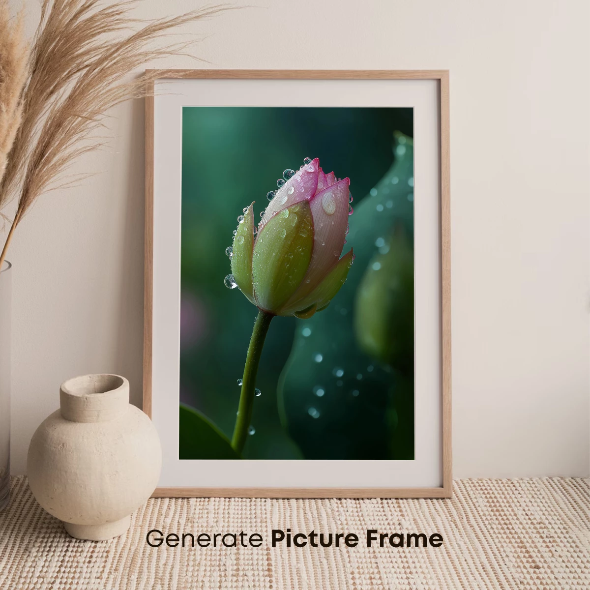 Dew-Kissed Lotus Bud in Morning Stillness - Image 7
