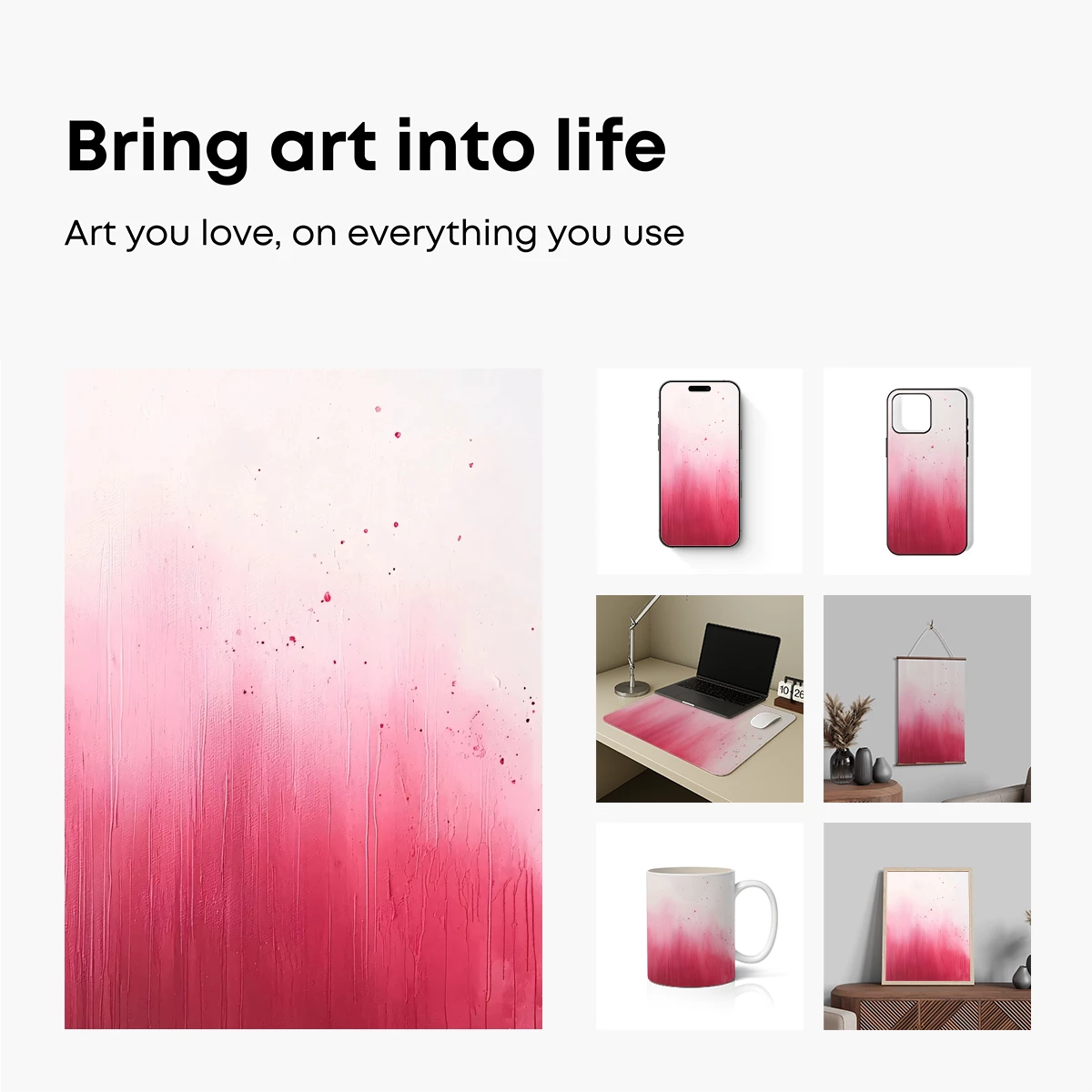 Crimson Rainfall: Abstract Watercolor Symphony - Image 2