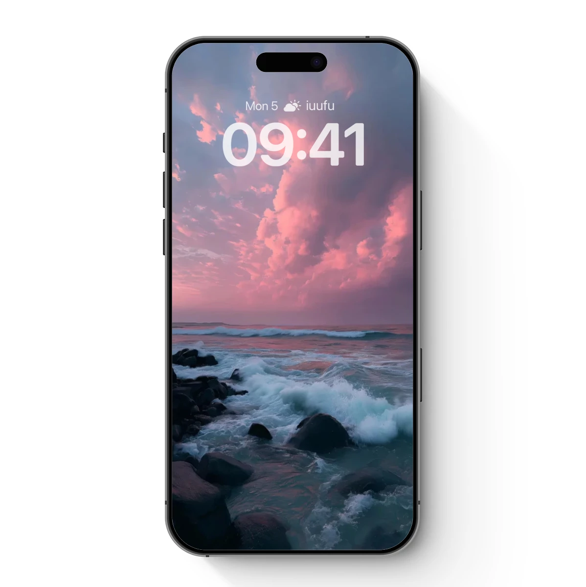 Crimson Horizon: Stormy Sunset Over Turquoise Waves