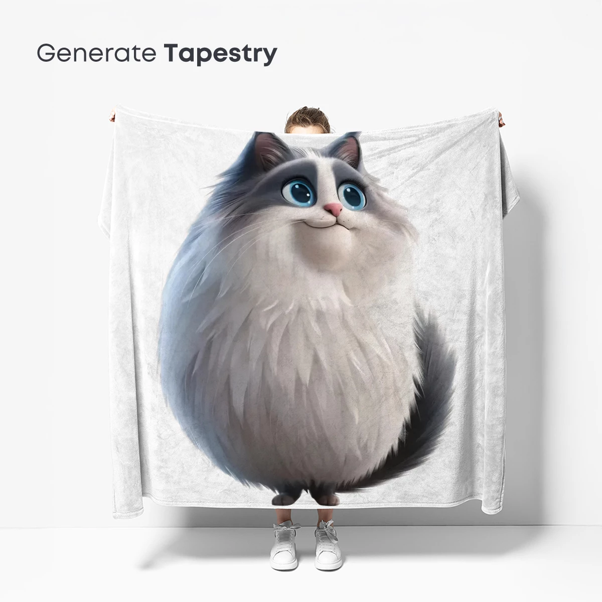 Fluffy Fantasia: A Whimsical Cat in Soft Pastels - Image 5