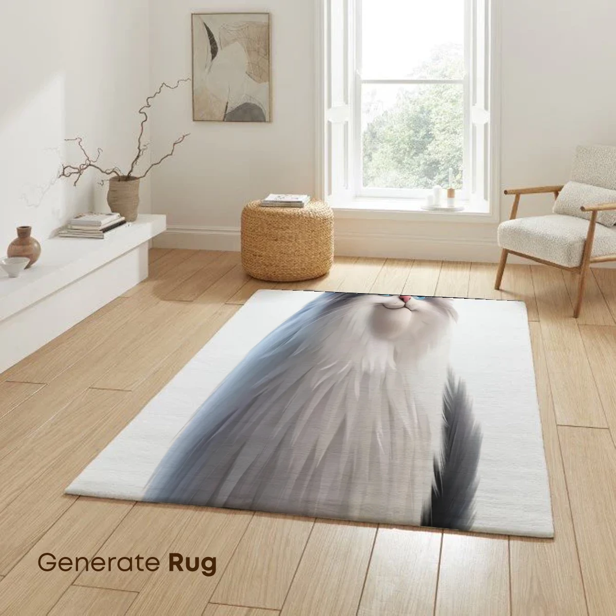 Fluffy Fantasia: A Whimsical Cat in Soft Pastels - Image 6