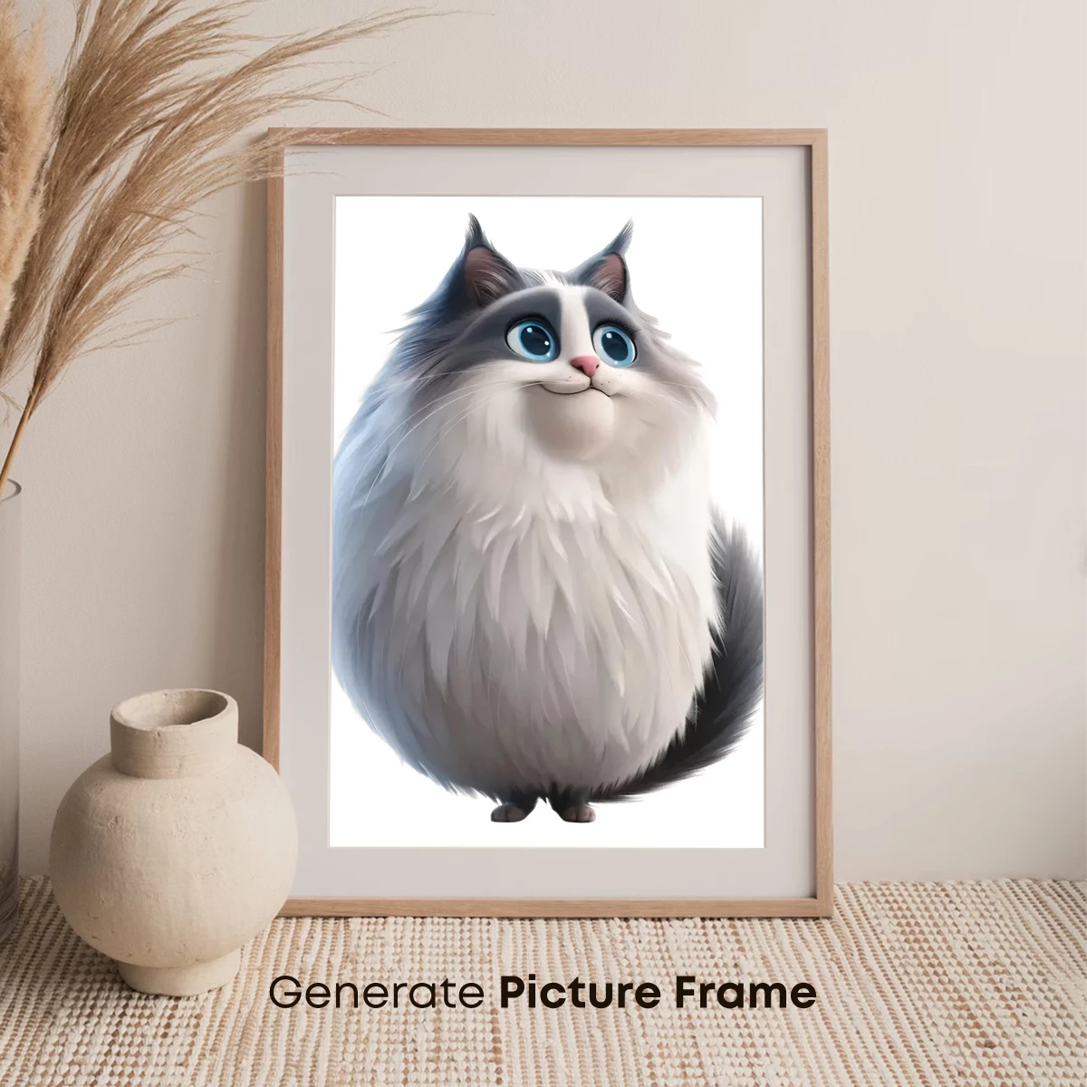 Fluffy Fantasia: A Whimsical Cat in Soft Pastels - Image 7