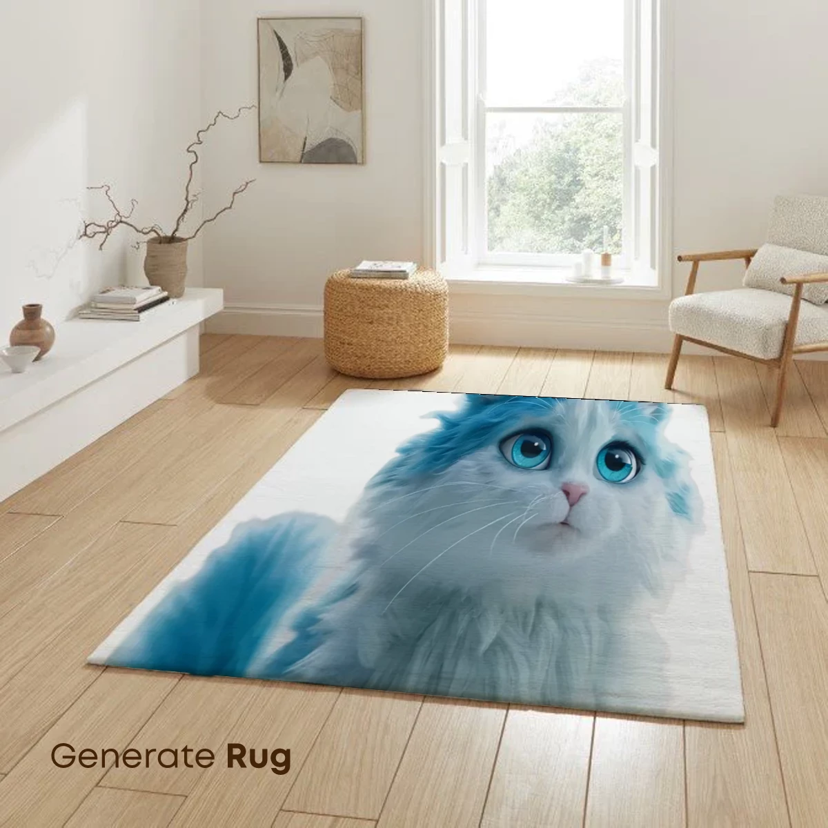 Enchanted Blue Fluff: A Whimsical Feline Fantasy - Image 6