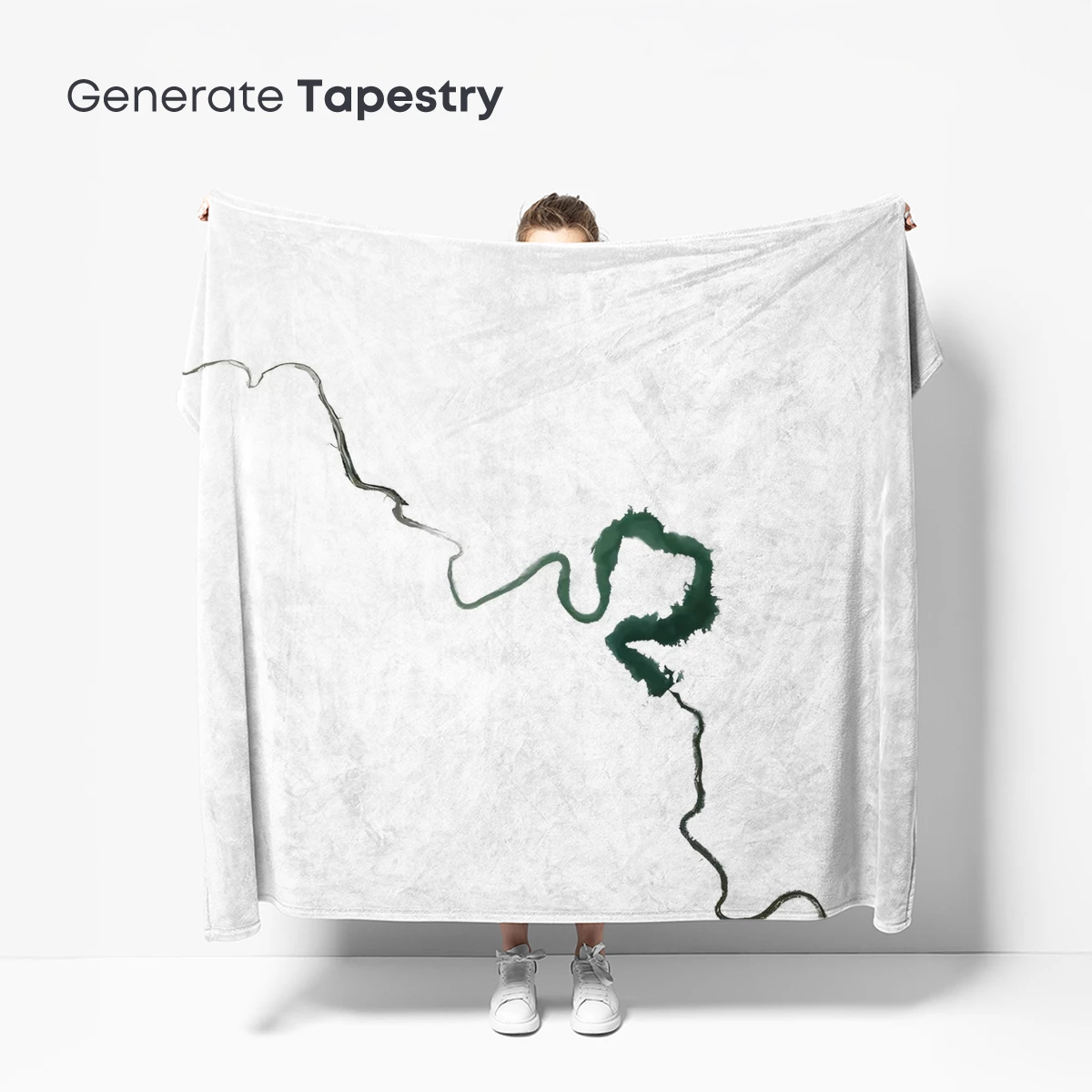 Mystic River's Whisper: Abstract Flow Art - Image 5