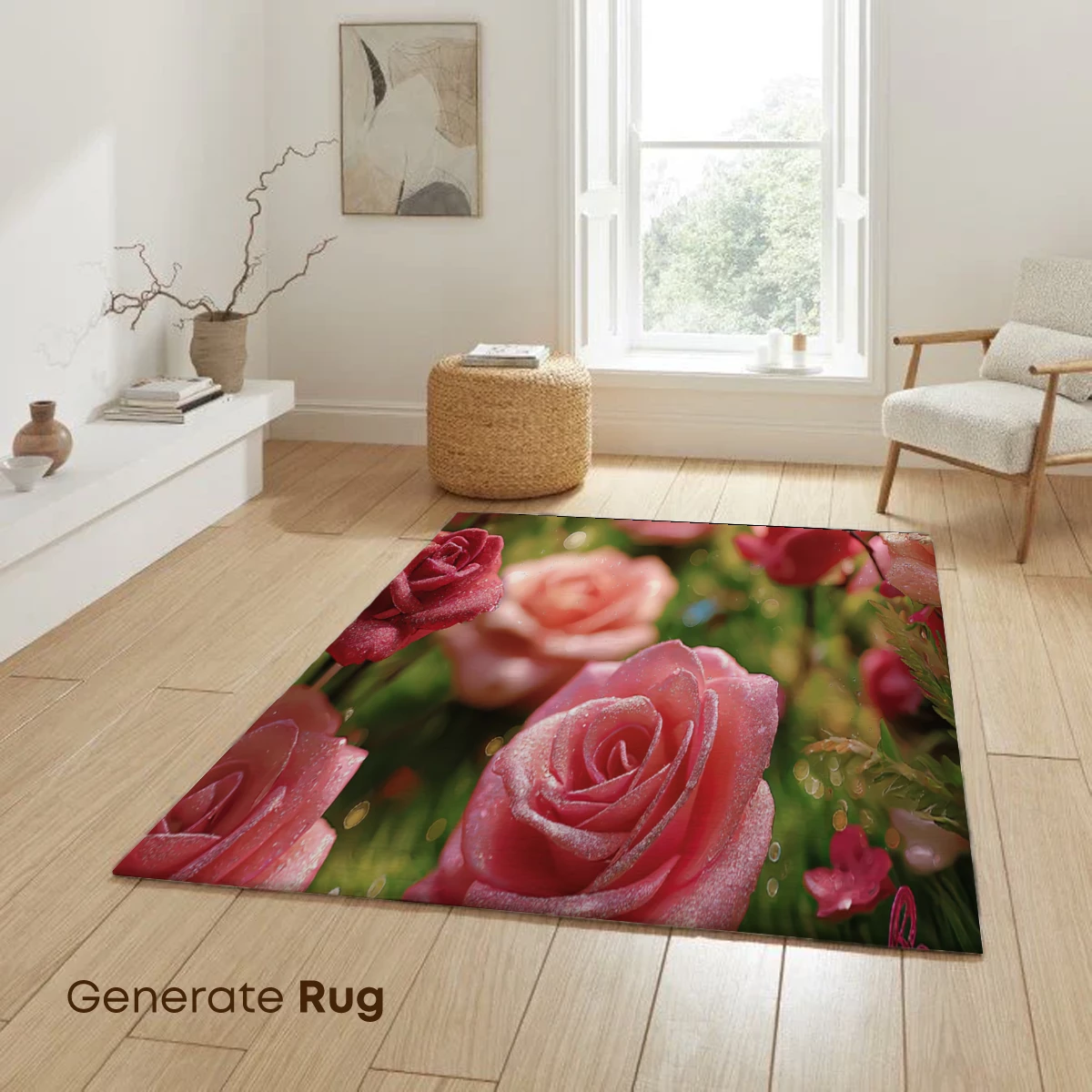 Enchanted Rose Garden: Dreamlike Florals with Sparkling Butterflies - Image 6