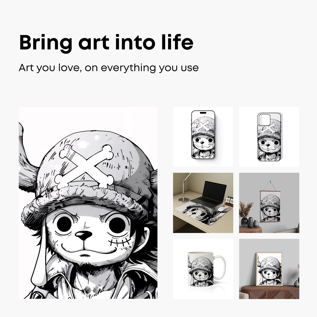 Anime Pirate with Horned Hat: Monochrome Adventure - Image 2