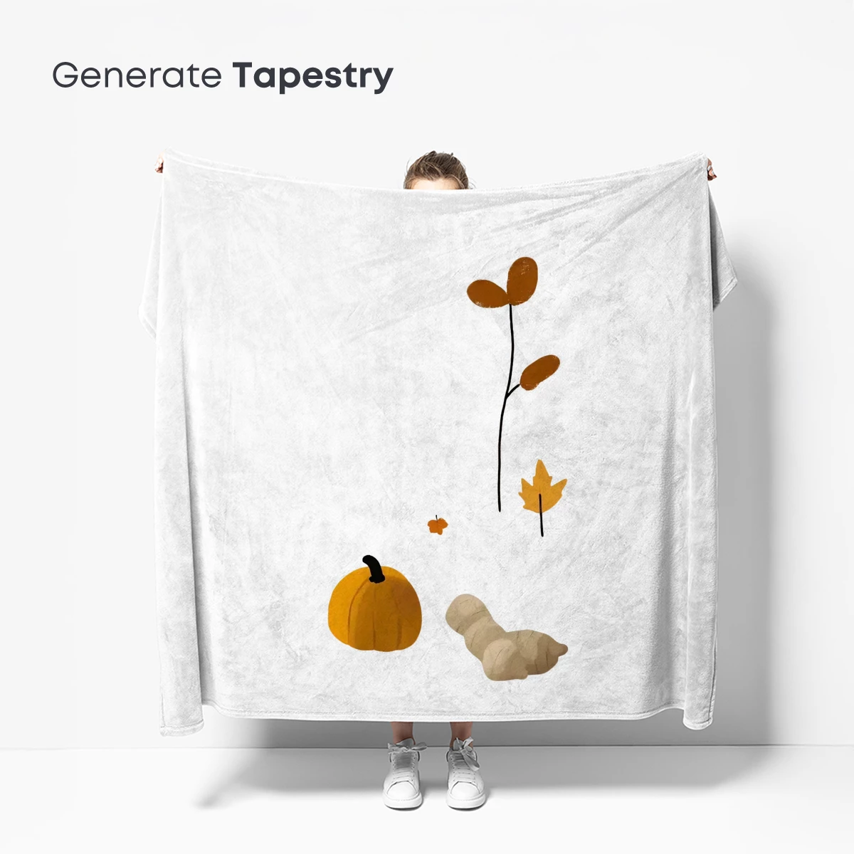 Autumn Whimsy: Pumpkin, Gourds, and Falling Leaves - Image 5