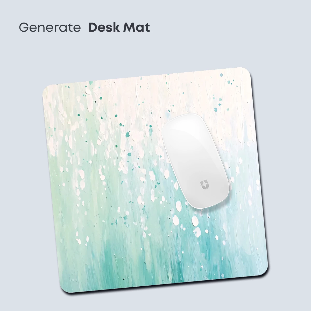 Aqua Serenity: Abstract Speckled Canvas - Image 4