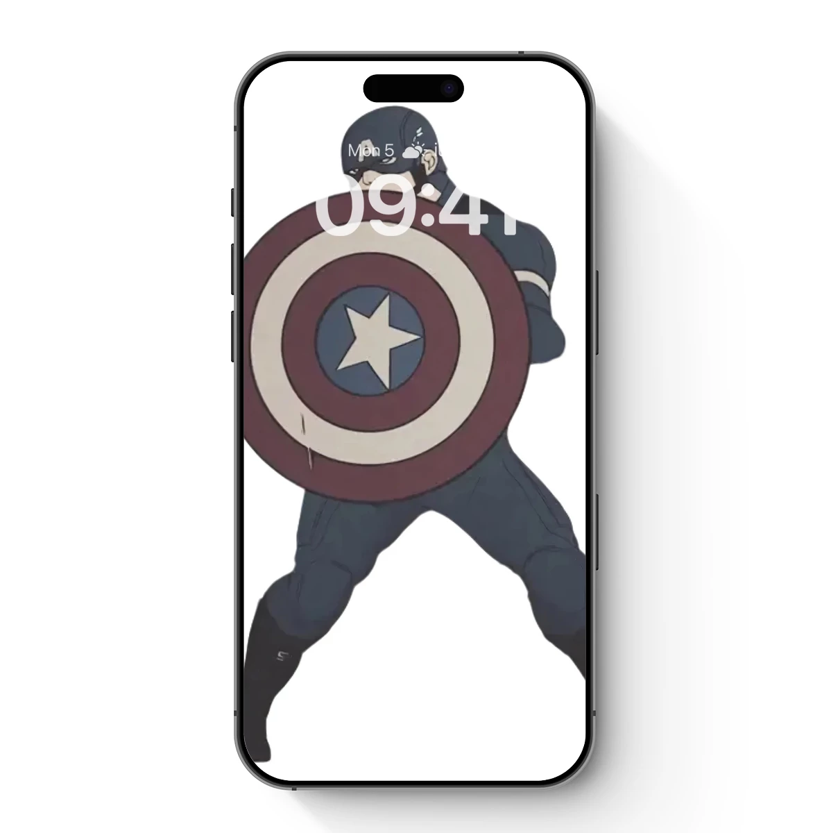 Bold Hero with Iconic Shield: Dynamic Cartoon Art