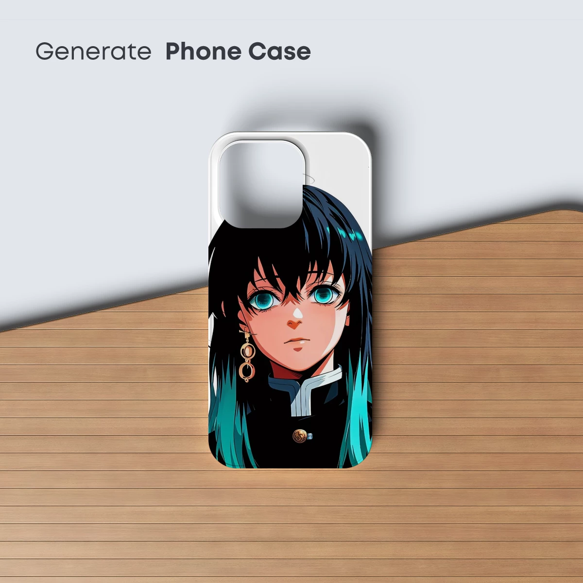Ethereal Anime Muse with Turquoise Highlights - Image 3