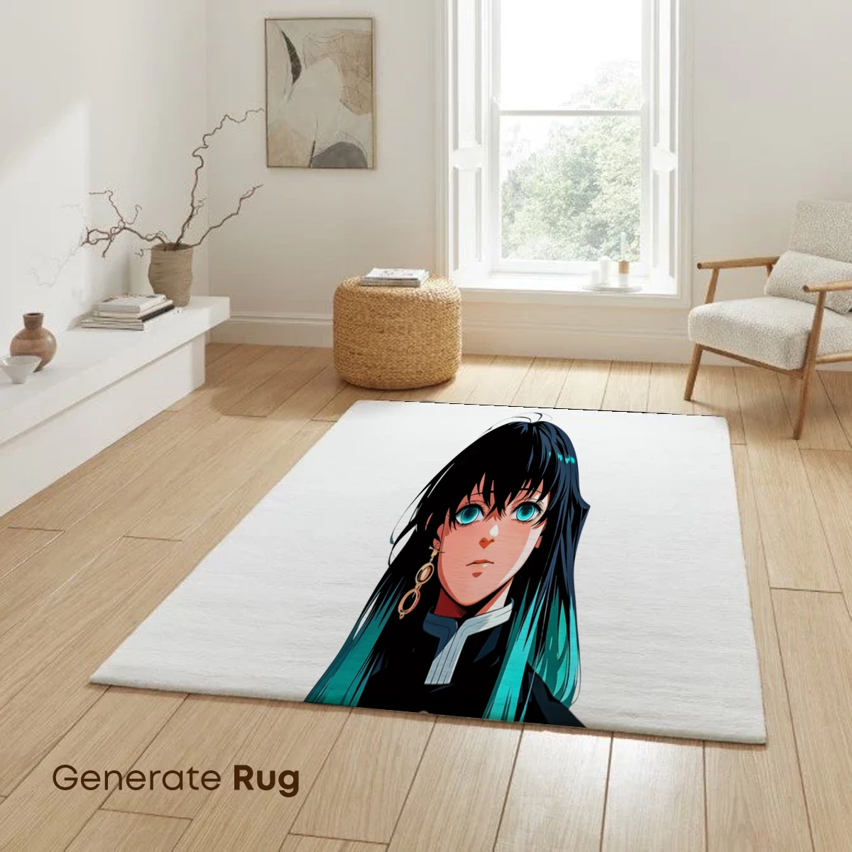 Ethereal Anime Muse with Turquoise Highlights - Image 6