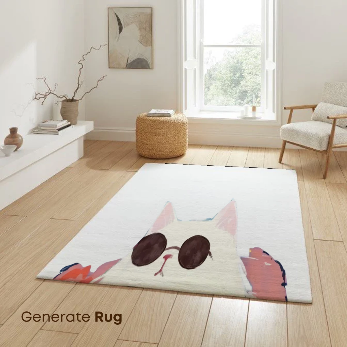 Chill Cat in Shades: A Whimsical Watercolor Portrait - Image 6