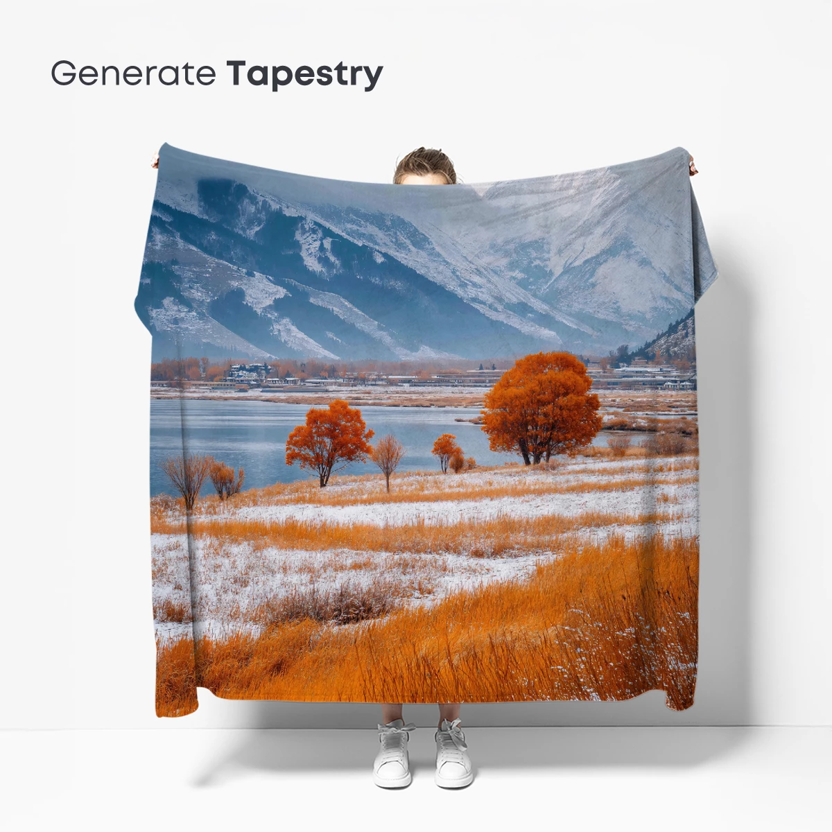 Autumn Gold Meets Winter Snow: Mountain Landscape - Image 5