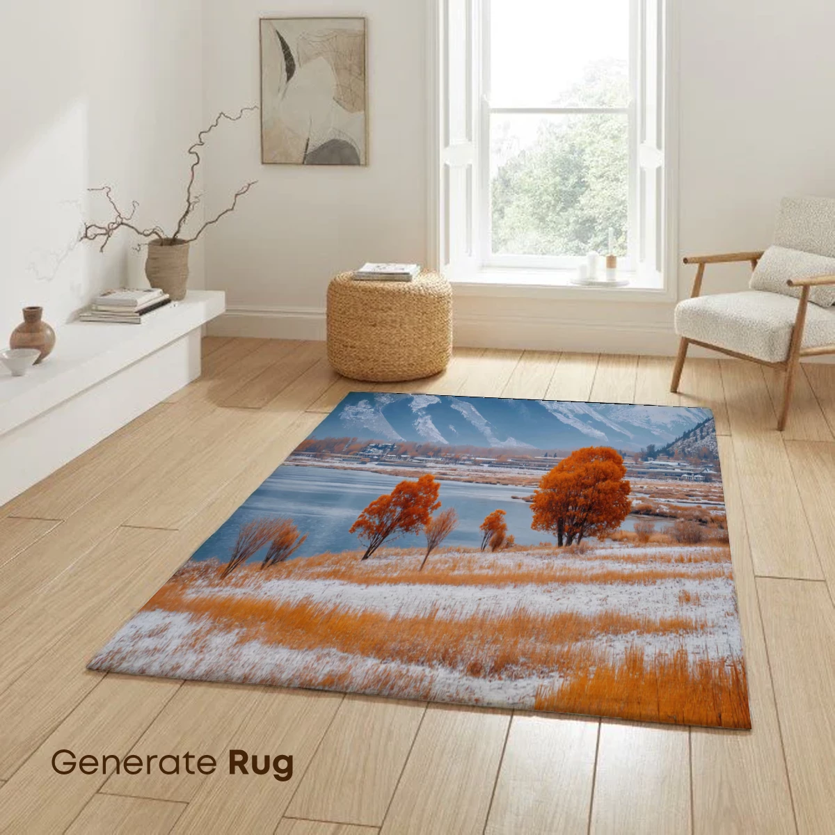 Autumn Gold Meets Winter Snow: Mountain Landscape - Image 6