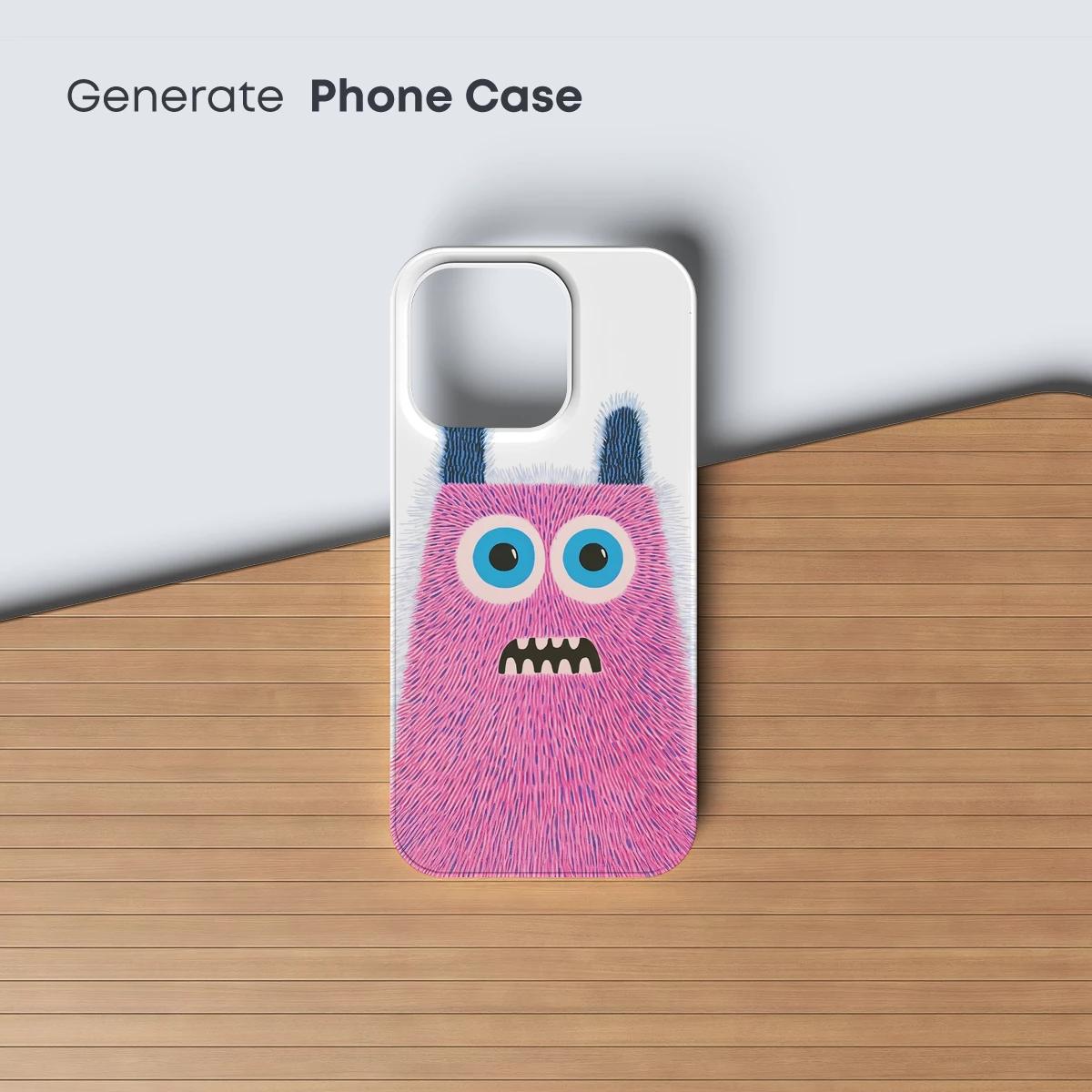 Fuzzy Pink Monster: Whimsical Cartoon Art - Image 3