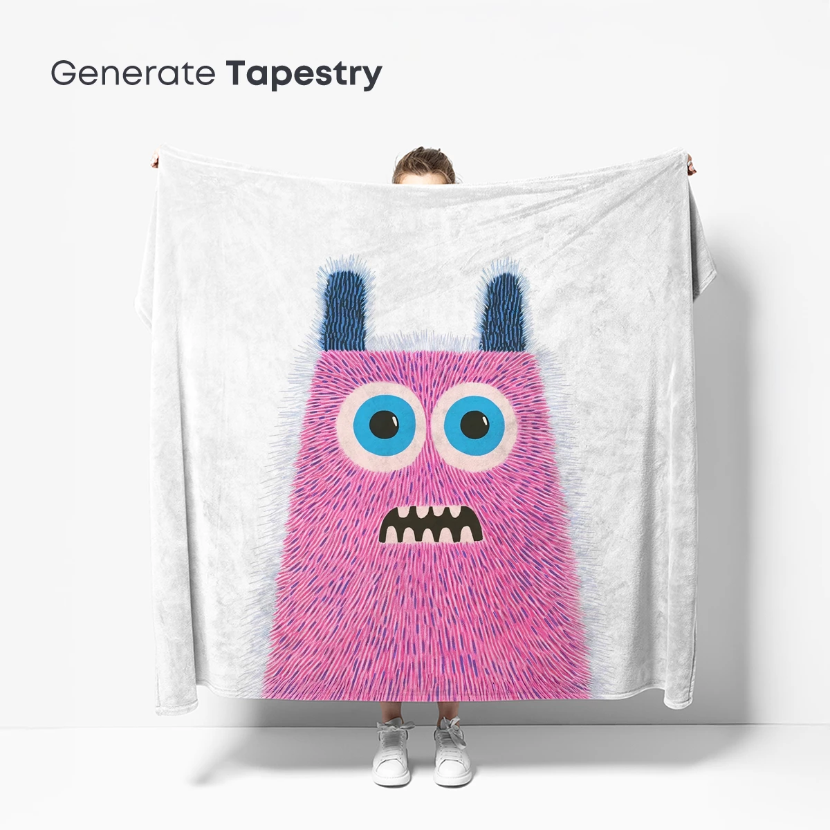 Fuzzy Pink Monster: Whimsical Cartoon Art - Image 5