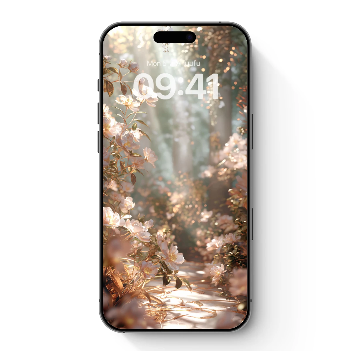 Enchanted Blossom Path: Sunlit Forest Reverie Enchanted Blossom Path: Sunlit Forest Reverie