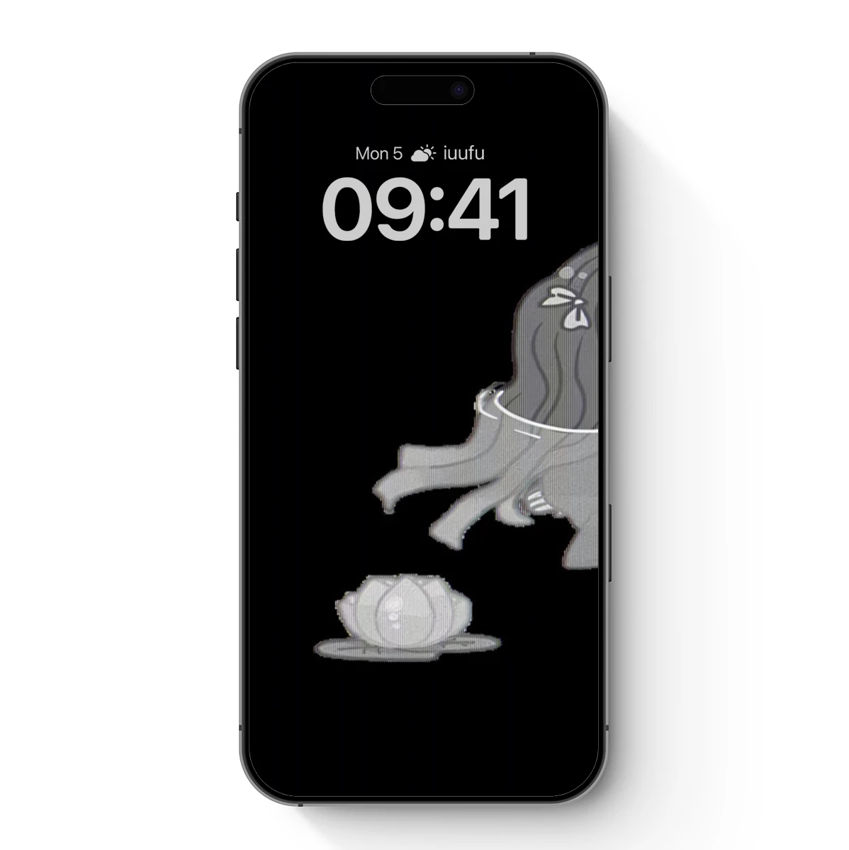 Monochrome Lotus Dream: Surreal Pond Scene